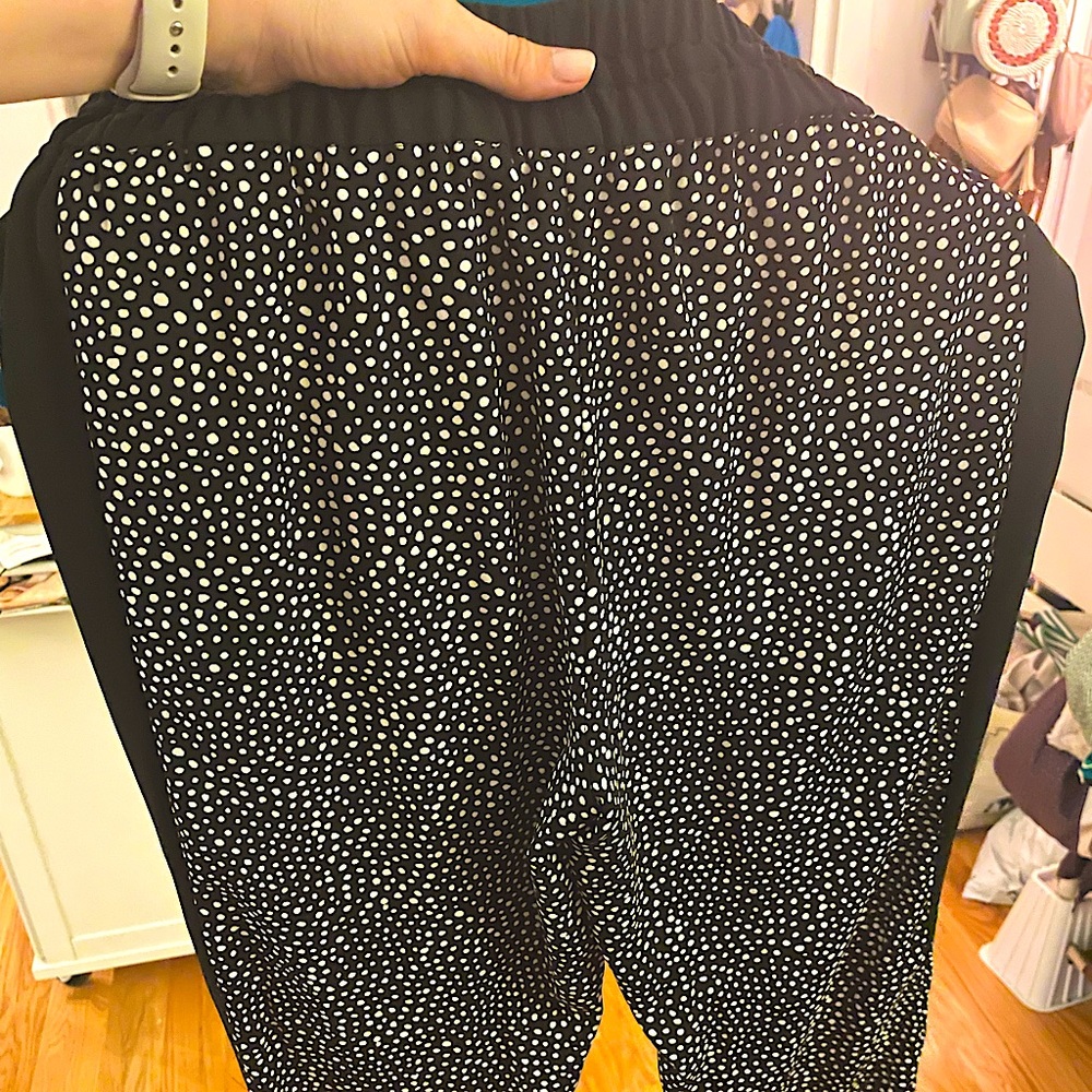 Rachel Roy B&W Polka Dot Trousers